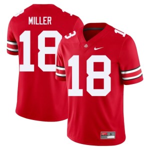 Mens Ohio State Buckeyes 2025 #18 Bodpegn Miller College Football Scarlet Jersey 111873-164
