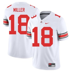 Mens High School White College Football Bodpegn Miller Ohio State #18 Jerseys 218849-528