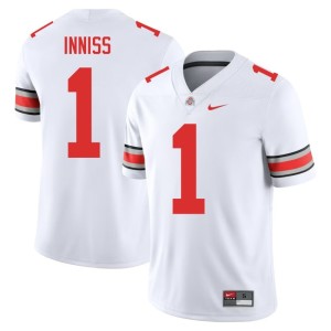 Mens White #1 The Ohio State High School Brandon Inniss College Football Jersey 256874-566