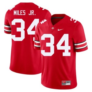 Men's Scarlet Alumni College Football Bukari Miles Jr. Buckeye Nation #34 Jersey 753338-691
