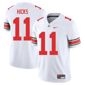 Men's Limited The Buckeyes C.J. Hicks College Football #11 White Jersey 459689-419