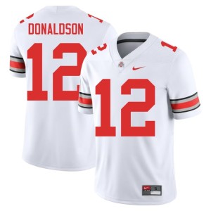 Men #12 White CJ Donaldson Ohio State Buckeyes Alumni College Football Jersey 525293-713