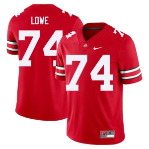 Men's College Football Scarlet #74 Carter Lowe Official OSU Jersey 485414-895