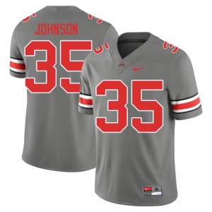 Men's #35 Alumni Ohio State Collin Johnson Grey College Football Jerseys 118402-170