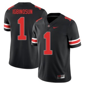 Mens Davison Igbinosun College Football Blackout The Ohio State Replica #1 Jersey 823339-907