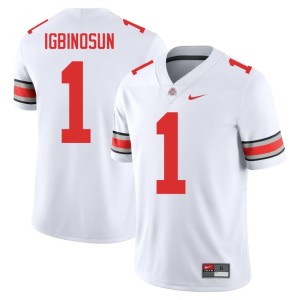 Men Stitched Davison Igbinosun College Football #1 White Ohio State Jersey 803260-440