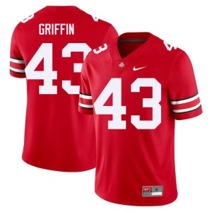 Men Diante Griffin #43 Scarlet Game College Football Ohio State Jerseys 371461-600