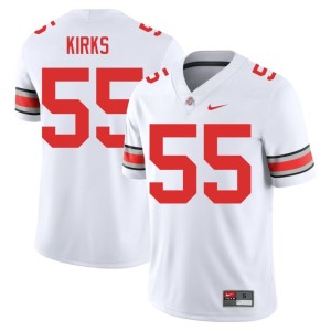 Men's #55 Dominic Kirks White College Football Ohio State Buckeyes 2025-26 Jerseys 523557-443