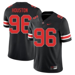 Men Eddrick Houston College Football #96 Blackout Player The Buckeyes Jersey 563455-102