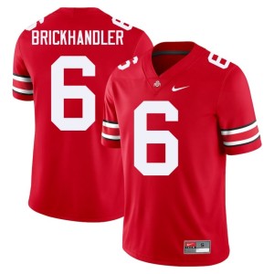 Men's Scarlet College Football NCAA Eli Brickhandler #6 Ohio State Jersey 768835-700