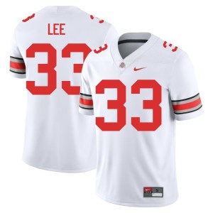 Mens The Buckeyes White #33 Eli Lee College Football 2025 Jersey 864294-312
