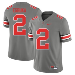 Men's Limited Emeka Egbuka Ohio State Buckeyes College Football Grey #2 Jersey 940055-352
