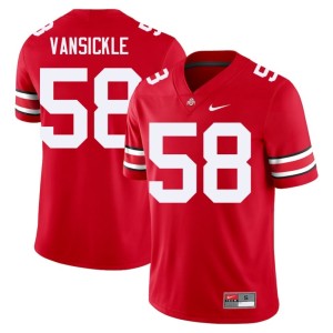 Men's Scarlet #58 Game College Football Gabe VanSickle Ohio State Jersey 737378-883