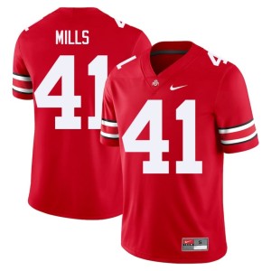 Men's Scarlet College Football OSU Buckeyes #41 High School Grant Mills Jersey 204942-838