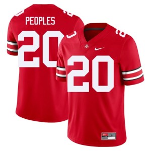 Men's 2025-26 Scarlet James Peoples #20 College Football OSU Buckeyes Jersey 315873-672