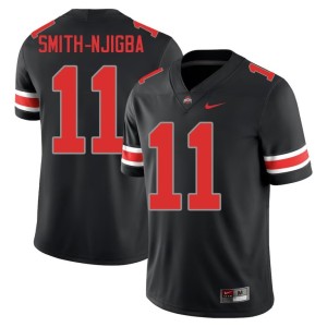 Men's #11 College Football Embroidery Jaxon Smith-Njigba Blackout Buckeye Nation Jerseys 280746-661