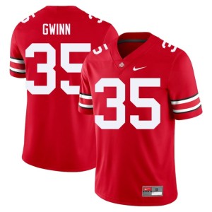 Mens Scarlet Jaystin Gwinn Ohio State High School College Football #35 Jersey 714376-992