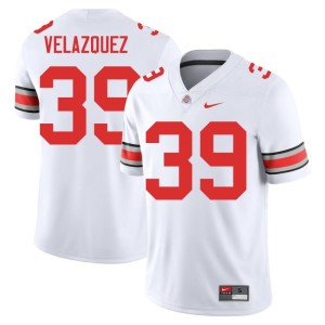 Men Buckeye Nation College Football Replica #39 Joey Velazquez White Jersey 258775-442