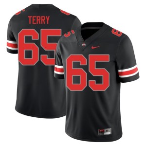 Men's Justin Terry Player Blackout #65 OSU Buckeyes College Football Jerseys 811235-219