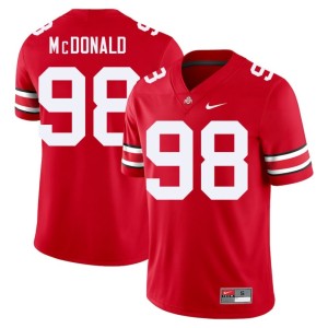 Men's Scarlet Kayden McDonald 2025 College Football The Buckeyes #98 Jerseys 861102-261