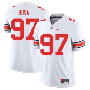 Mens Nick Bosa College Football High School Ohio State Buckeyes #97 White Jersey 871649-123