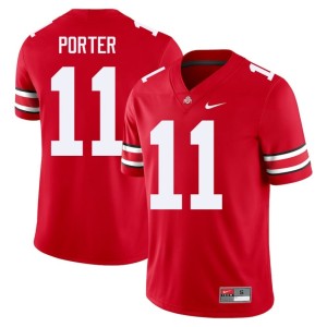 Men's High School Ohio State Scarlet #11 Quincy Porter College Football Jerseys 328259-640