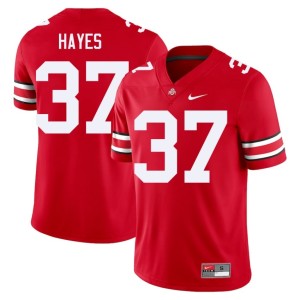 Men #37 Buckeye Nation College Football Scarlet Zach Hayes NCAA Jersey 949810-520