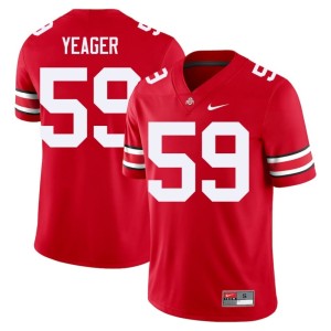Mens Ohio State Player #59 Scarlet College Football Ashton Yeager Jersey 631235-621