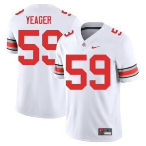 Men's College Football Player #59 Ashton Yeager White The Fighting Buckeyes Jerseys 964447-371