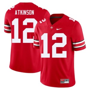 Mens Player College Football #12 Beau Atkinson Scarlet Buckeye Nation Jersey 466421-859
