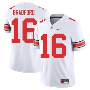 Men Ohio State #16 White 2025-26 Blaine Bradford College Football Jerseys 121165-445