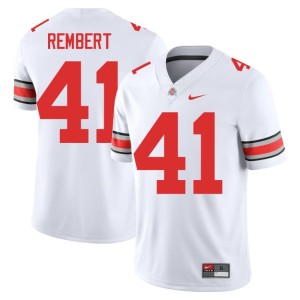 Men's 2025-26 The Buckeyes White College Football Braxton Rembert #41 Jerseys 144988-618