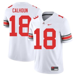Men's White 2025-26 College Football Cam Calhoun #18 The Fighting Buckeyes Jersey 632618-900