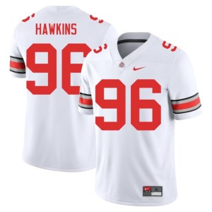 Mens White Ohio State Buckeyes Limited #96 Connor Hawkins College Football Jersey 805246-938