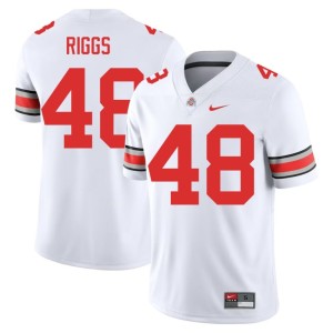 Mens High School College Football #48 White Dalton Riggs OSU Buckeyes Jersey 898004-604