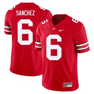 Mens #6 Devin Sanchez The Buckeyes Alumni College Football Scarlet Jersey 365965-684