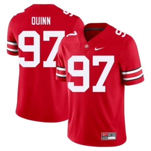 Men Go Bucks College Football Dre Quinn Official #97 Scarlet Jerseys 914244-775