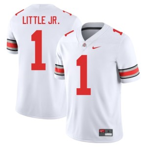 Men White Earl Little Jr. #1 College Football 2025 Go Bucks Jerseys 655583-700