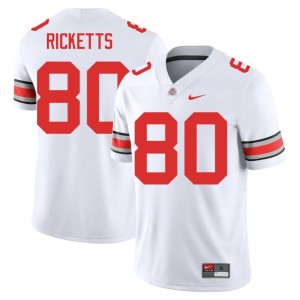 Men White The Buckeyes Jaeden Ricketts #80 2025-26 College Football Jersey 322075-370