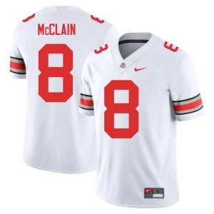 Men's Player College Football Jaylen McClain OSU White #8 Jerseys 676611-985