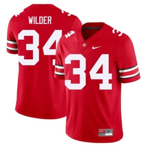 Mens College Football #34 Limited Ohio State Scarlet Khary Wilder Jerseys 946825-585