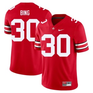 Men's The Ohio State #30 Scarlet College Football Khmari Bing Replica Jersey 970136-819