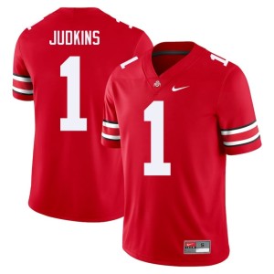 Men Ohio State #1 Scarlet Quinshon Judkins College Football NCAA Jersey 807863-918