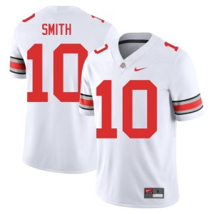 Men's White Player #10 OSU College Football Troy Smith Jersey 604822-360