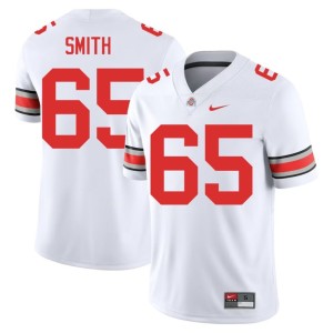 Mens Stitched White Tucker Smith Ohio State College Football #65 Jerseys 615155-490