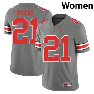 Women Anthony Rogers #21 Grey 2025-26 College Football Ohio State Jerseys 152376-373