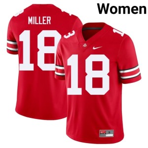 Women's OSU Buckeyes #18 Game Bodpegn Miller Scarlet College Football Jerseys 936820-313