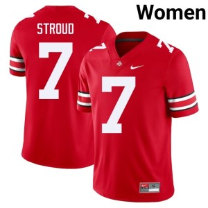 Women #7 C.J. Stroud College Football 2025-26 Scarlet OSU Buckeyes Jerseys 189087-750