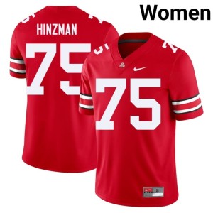 Women's College Football #75 Scarlet Carson Hinzman 2025-26 Ohio State Jersey 294612-156