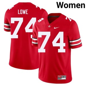 Women Carter Lowe #74 2025-26 OSU Buckeyes College Football Scarlet Jersey 505055-223